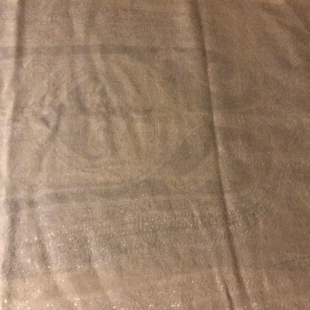 Tan/silver pashmere like new